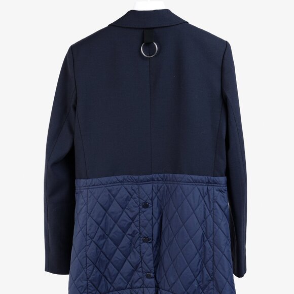 Tibi Quilted Combo Navy Blazer Jacket - Picture 3 of 12